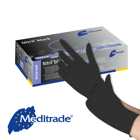 Meditrade - Einmalhandschuhe Nitril black - 100 Stück